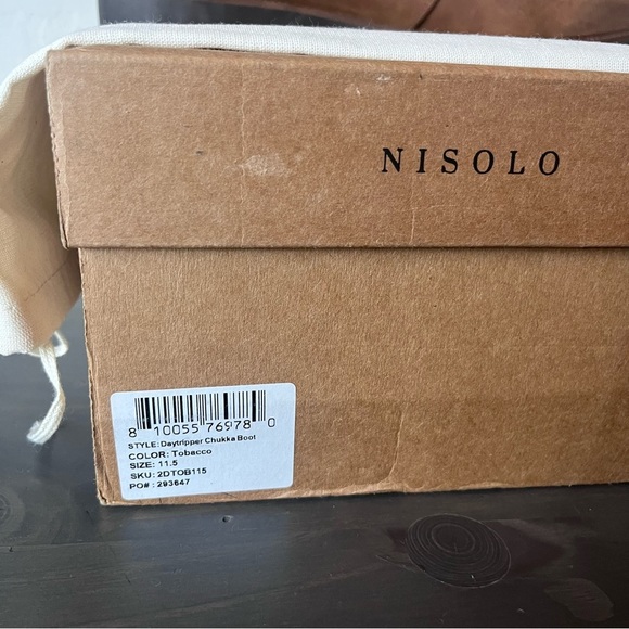 Nisolo Mens Daytripper Chukka Boots Leather Tobacco Brown Size 11.5 main image 4
